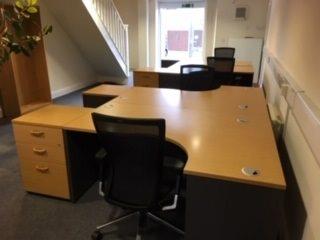 Swanley Office Furniture Installation - Used Radial Desks & Chairs