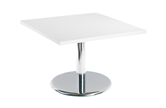 Square Coffee Table With Silver Trumpet Base