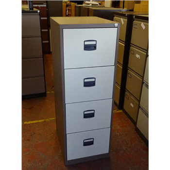 Used Midi 4 Drawer Filing Cabinet In Coffee Cream Used Filling