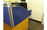 Second Hand 800 Wave Desk Mounted Screens In Blue/Purple CKU1381