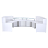 CK Sectional Reception Counter Back View - White