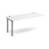 Connex Single Add On Bench Desk - White Top & Silver Legs