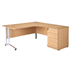 1600 Radial Cantilever Desk with Desk High Pedestal (Reference Only)