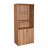 1800 High Combination Stationary Cupboard with Bookcase - American Black Walnut