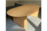2m x 1m Oval Board Table In Beech
