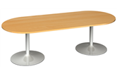 D-End Boardroom Table With Trumpet Bases