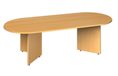 D-End Boardroom Table With Arrow Head Leg Base