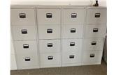 Used Midi 4 Drawer Filing Cabinet In Light Grey With Black Handles CKU1241