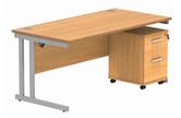 Primus Rectangular Desk + Drawer Unit Bundle