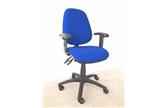 Blue operator chair with adjustable arms CKU1924