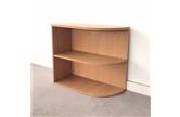 Used Curved Desk-End Bookcase In Beech