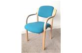 Cassius Beech Woodframe Armchair BRAND NEW TO CLEAR