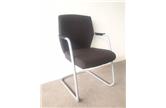 Used Grey Brown Olive Green Cantilever Stacking Chair