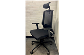Rome Mesh High Back Chair With Adjustable Arms & Headrest