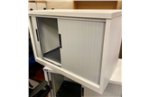 Used Tambour Cupboard 690mm High White