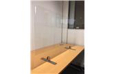 Excel Clear Plastic Screens - On Freestanding Metal Feet