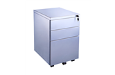 CK Silver Metal Pedestal Drawer Units