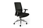 Nero Mesh Task Chair - Polished Aluminium Base