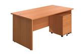 Start Straight Panel End Desk + Pedestal Bundle