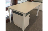 Used Light Grey 1400 Desks with Mobile Pedestal
