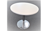 Used White Table With Chrome Circular Base