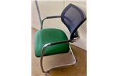 Mesh Back Visitor Chair - Cantilever Frame - Moss Green