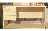 Used 1400 Maple Rectangular Desks With Panel-End Legs