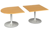 D-End Sectional Boardroom Table With Trumpet Base Legs