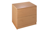 Metro Deluxe Wooden Office 2-Drawer Side Filing Cabinet