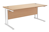 Start Rectangular Desks - White Legs