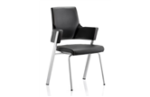 Enterprise Visitor Chair - Black Leather