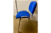 Used Blue Stackable Meeting Chair Chrome Frame