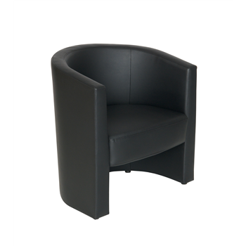 CK Black Faux Leather Tub Chair