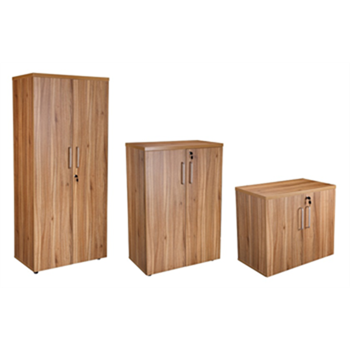 CK Executive Double Door Stationery Cupboards - American Black Walnut