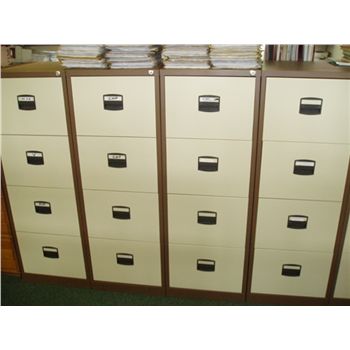 Used 4 Drawer Filing Cabinets Coffee Cream Second Hand Office