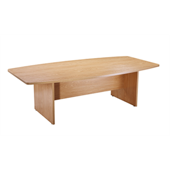 CK 2.4m Boat-Shaped Boardroom Table - Light Oak