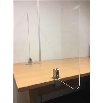Screen Clamps To Middle Of Desktop - Showing Screen 1000w x 750h Fitted To 800 Deep Desk