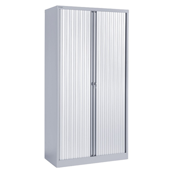 Bisley Tall Tambour Cupboard - Grey