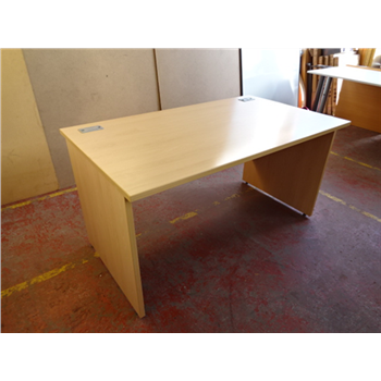 1400 Beech Straight Panel End Desk No Drawers Used Office Desks