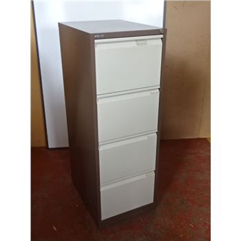 Used Bisley Executive 4 Drawer Filing Cabinet In Coffee Cream
