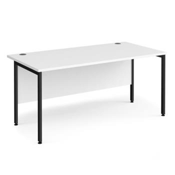 Metro 4-Leg Desk 1600mm White With Black Legs