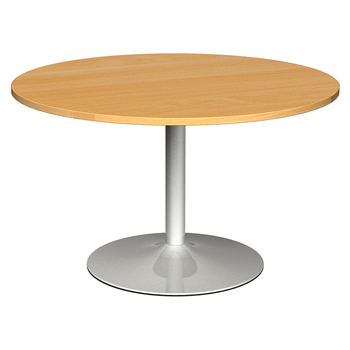 1200mm Diameter Circular Table With Trumpet Base - Beech