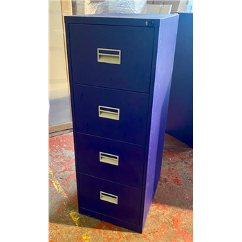 Blue Midi 4 Drawer Filing Cabinets