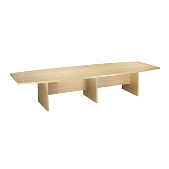 CK 3.6m Boat-Shaped Boardroom Table - Light Oak