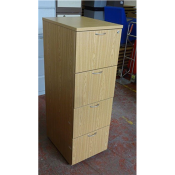 Used 4 Drawer Filing Cabinet In Light Oak
