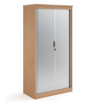 Wooden Tambour Cupboards 2000mm - Beech