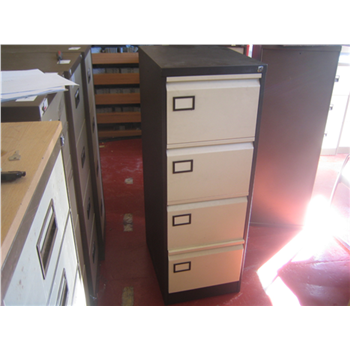 Second Hand Silverline 4 Drawer Filing Cabinet Coffee Cream