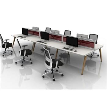 Vega Wood Bench Desk System