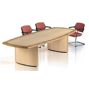 Executive Barrel Shaped Boardroom Table With Aerofoil Base