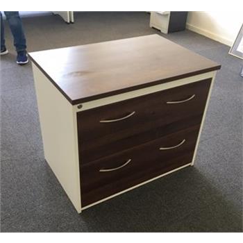 Walnut White 2 Drawer Side Filing Cabinet - CK Office ...